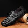Высококачественная натуральная кожа мужская обувь мягкие мокасины в стиле крокодила мужские лоферы модные брендовые мужские туфли на плоской подошве удобная обувь для вождения