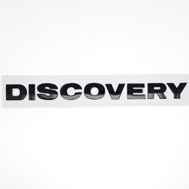 Круглый шрифт Эмблема Значок Буква Аксессуары для стайлинга автомобиля для DISCOVERY 4 Капот Задняя дверь Логотип Наклейка хром серебристый Черный серый