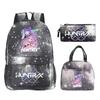 Animation Cartoon With Peripheral Printing Children'S Spine Backpack Set, Primary And Secondary School Student Leisure Schoolbag