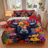 3pcs Bull Flowers Duvet Cover Set, 1 Duvet Cover + 2 Pillowcases (No Insert), High-Definition Print, Home & Dorm yy251123048