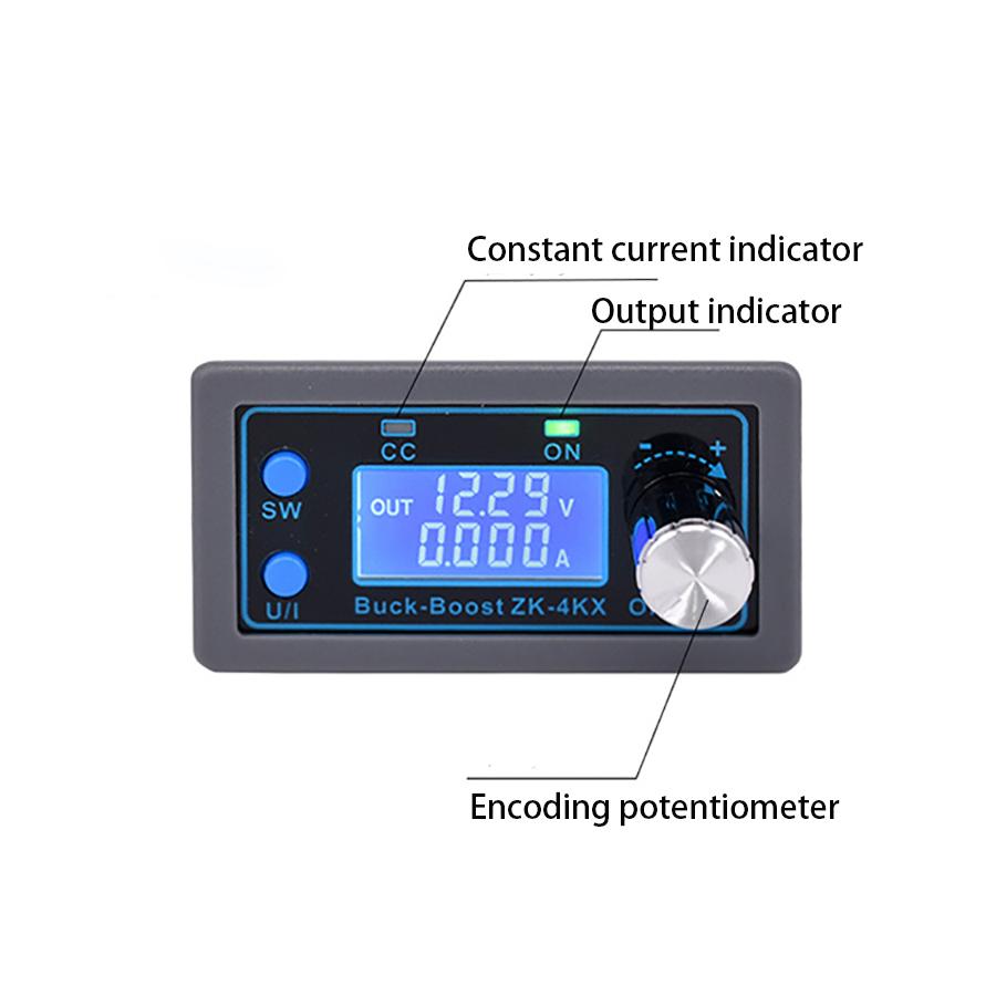 Модуль понижающе-повышающего преобразователя постоянного тока 0,5-30 В 4 А CC CV регулятор напряжения ЖК-дисплей
