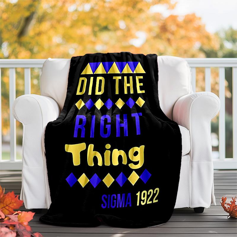 Sigma SGR Gamma Rho printed throw blanket—lightweight,soft,warm;versatile blanket for all seasons—perfect as &air-conditioning throw,nap blanket