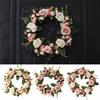 Elegant Peony Rose Flower Wreath For Stylish Wedding And Home Door Decor