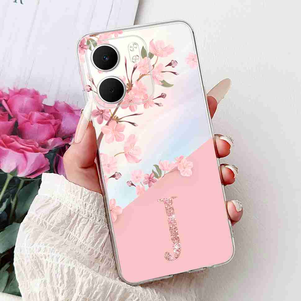 Чехол для Oppo A5x 4G CPH2725 Модный Цветочный Венок Мягкий Силиконовый TPU Чехол для Oppo A5X A5x 5G 6.67" Буква A-Z Оболочка Телефона Capa
