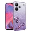 Чехол для телефона Infinix Hot 30 30i 30 Play Flash Pink Flower Прозрачный противоударный защитный чехол с роскошным бриллиантовым сиянием