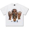 2026 2025 Мужская и женская Asap Rocky Американский Хип-хоп Ретро Принт Футболка Модная Свободная Хай-стрит Хлопок Круглый вырез Короткий рукав
