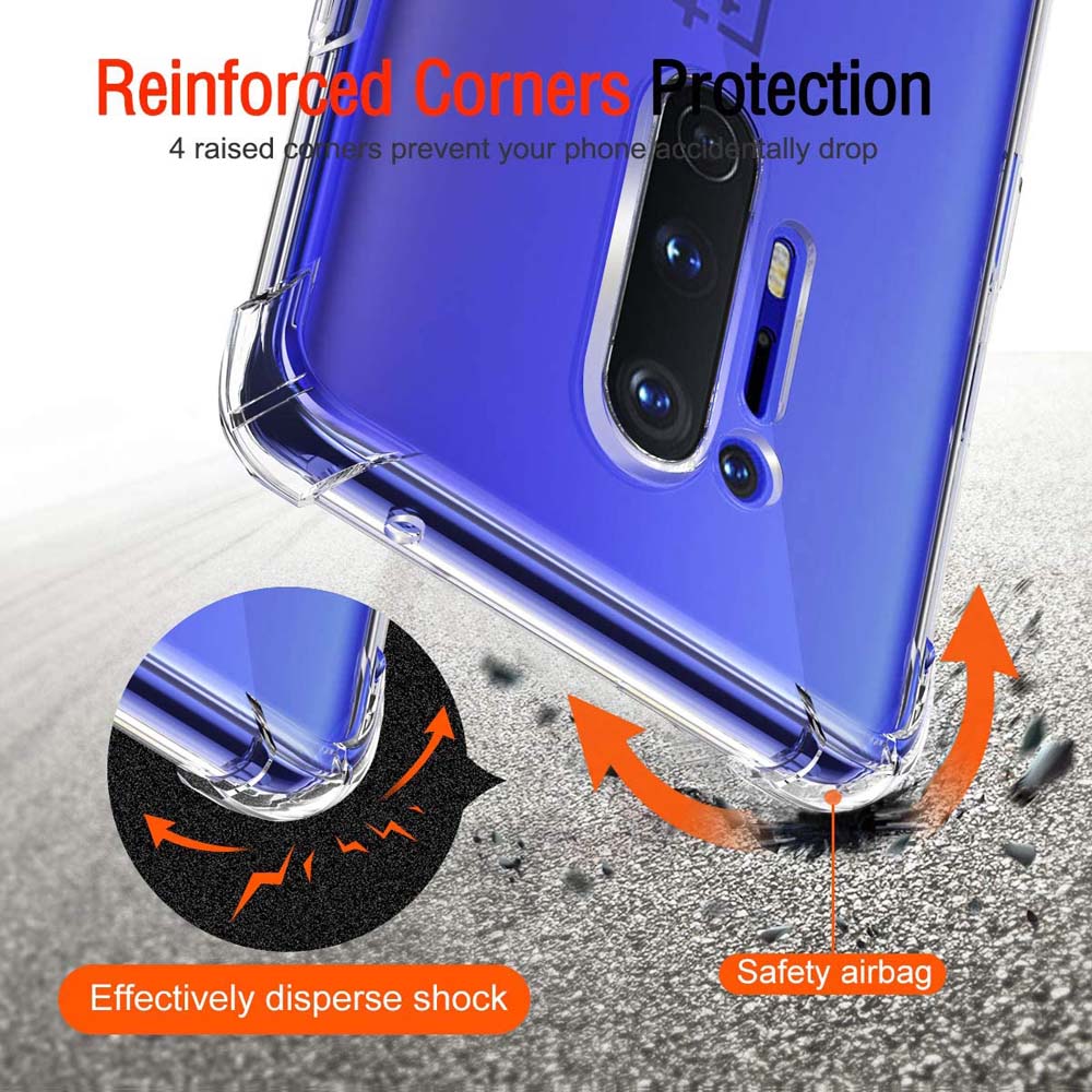 Thick Shockproof Silicone Clear Phone Case For OnePlus 8 Pro 8 7T 11 11R 10T 10R 10 Pro 9 Pro Protection Case Back Cover