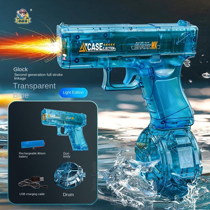 Electric Water Gun Toys With Led Light Emitting Automatic Sensor Lights Water Pistol Summer Outdoor Beach Pool Toy for Kids