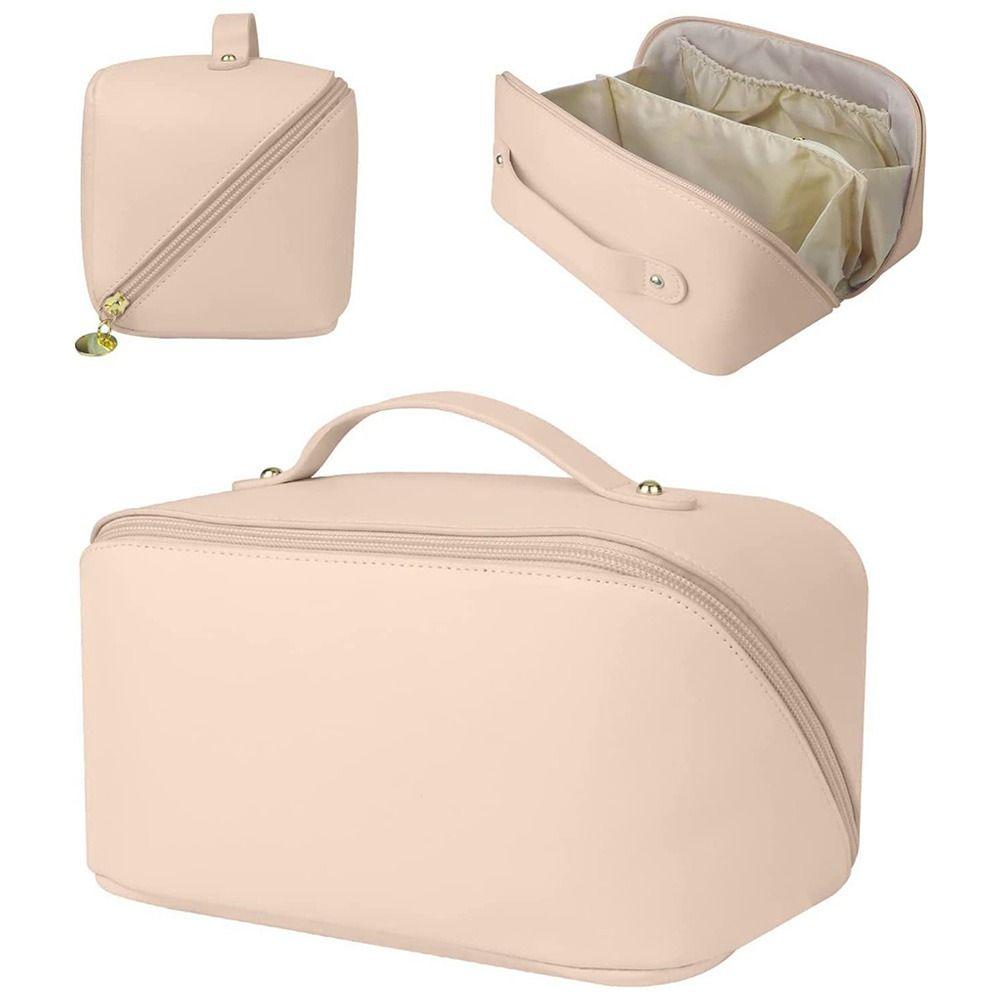 PU Leather Waterproof Big Space Cosmetic Bags Large Capacity Makeup Bags Toiletry Organizer Bags