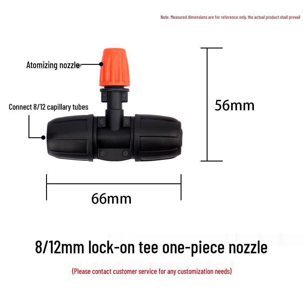 Orange Automatic Atomizing Sprinkler Head for Garden Irrigation - Flower Waterer, Drip Irrigation, Cooling, and Dust Removal Accessories