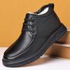 Fashion Leather Men Boots Cotton Super Warm Ankle Boots for Men Lace Up Snow Boots Dress Shoes Business Winter Men Casual Shoes