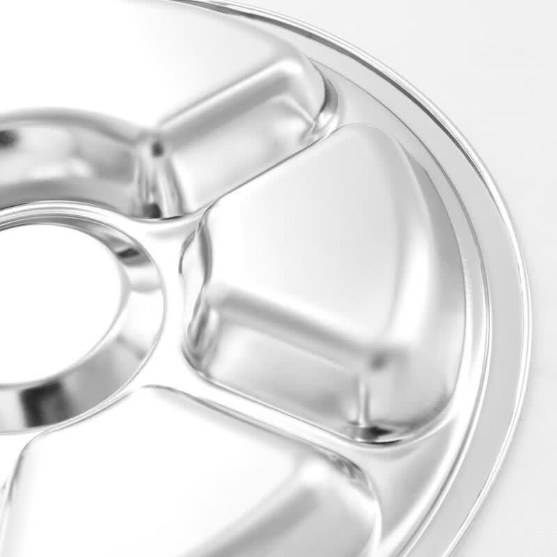 Stainless Steel Partitioned Meal Tray for Canteen & Buffet