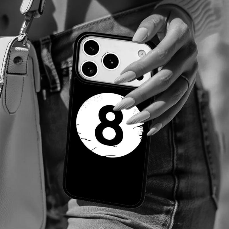 Чехол для телефона Восьмерка Бильярдная Для iPhone 17 Air 14 15 13 12 Max Чехол Для Apple 14 15 16 16e 11 Pro Max Plus Coque