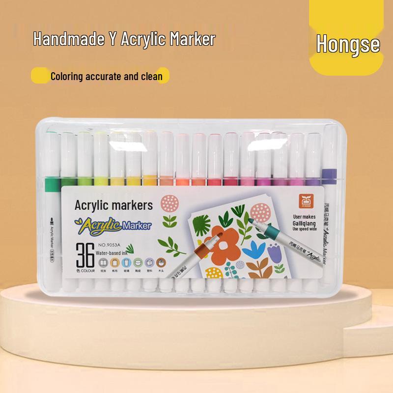 Цветные маркеры на водной основе с мягким наконечником для манги и выделения - Студенческая модель