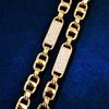 8mm Square Clustered Cuban Chain Necklace For Men Hip Hop Link Gold Color Bling Zirconia Fashion Rock Jewelry