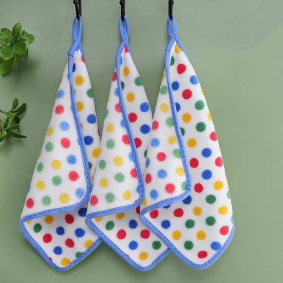 5 шт. полотенец для посуды Rainbow Dot Coral Velvet Rags супермягкие впитывающие микрофибры