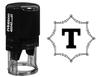 Printtoo Self Inking Rubber Stamp Octagon Celtic Swirl Frame Alphabet T Monogram Initial R-40 Office