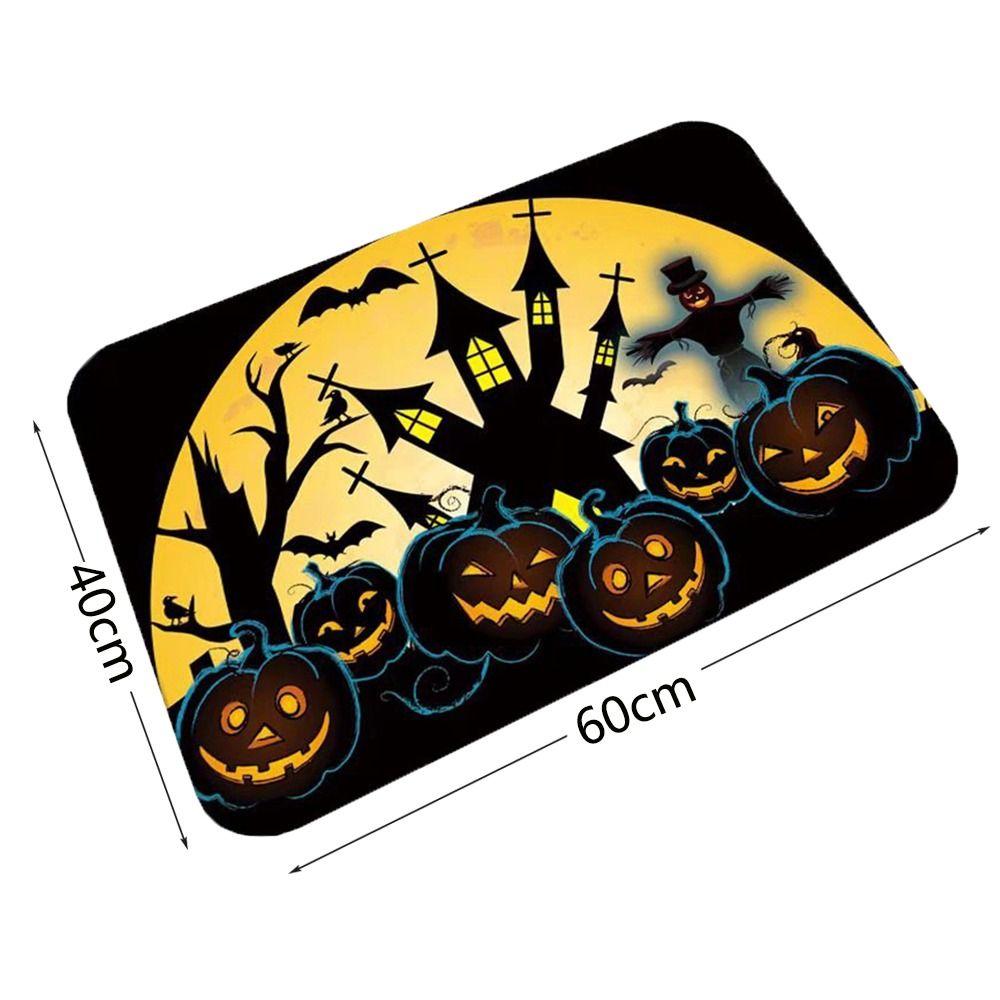 Flannel Halloween Door Mat Horror Ghost Outdoor Carpet New Floor Mat Kitchen Bathroom