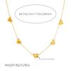DIEYURO 316L Stainless Steel Golden Concise Heart Necklace For Women Girl New Fashion Popular Neck Love Chain Jewelry Gift