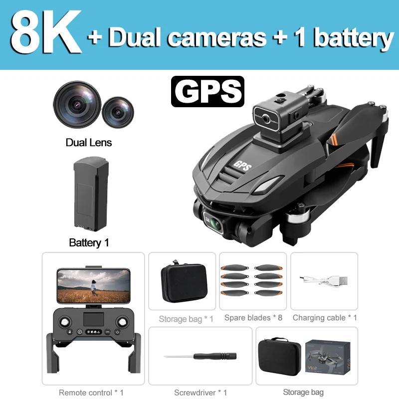 2026 New V168 PRO MAX Original GPS Drone 5G Professional 8K HD Aerial Photography Dual-Camera Omnidirectional Obstacle Avoidance Drone