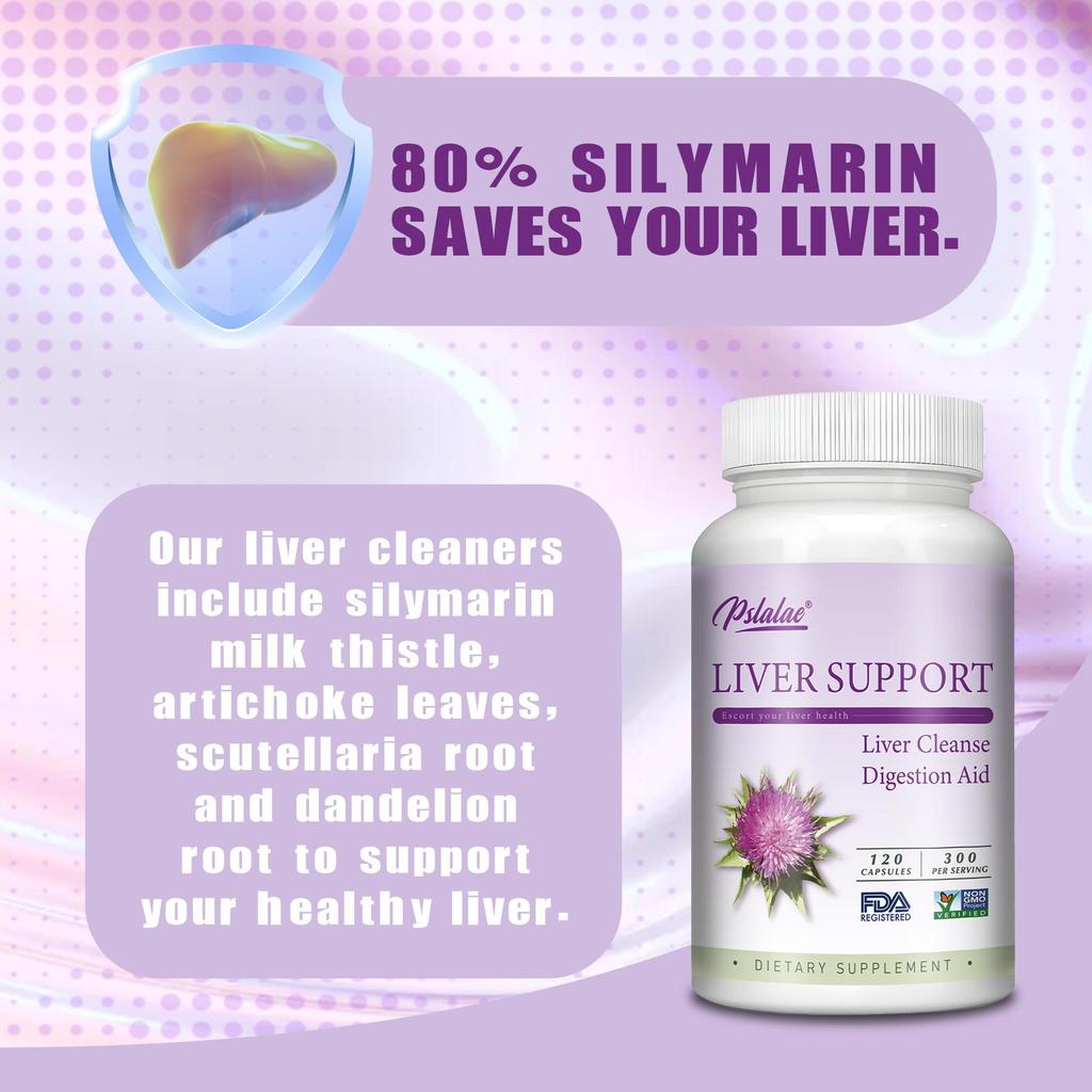 Liver health dietary supplement with liver detoxification and digestive aid properties. 120 capsules.