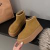 Осень-зима Новые дизайнерские ботильоны для женщин, модные повседневные однотонные хлопковые туфли, женские ретро-теплые зимние ботинки для женщин