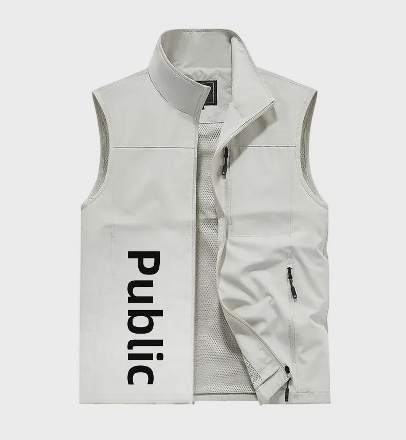 Мужской жилет для фотосъемки на открытом воздухе – повседневный, легкий, однотонный, для весны и осени