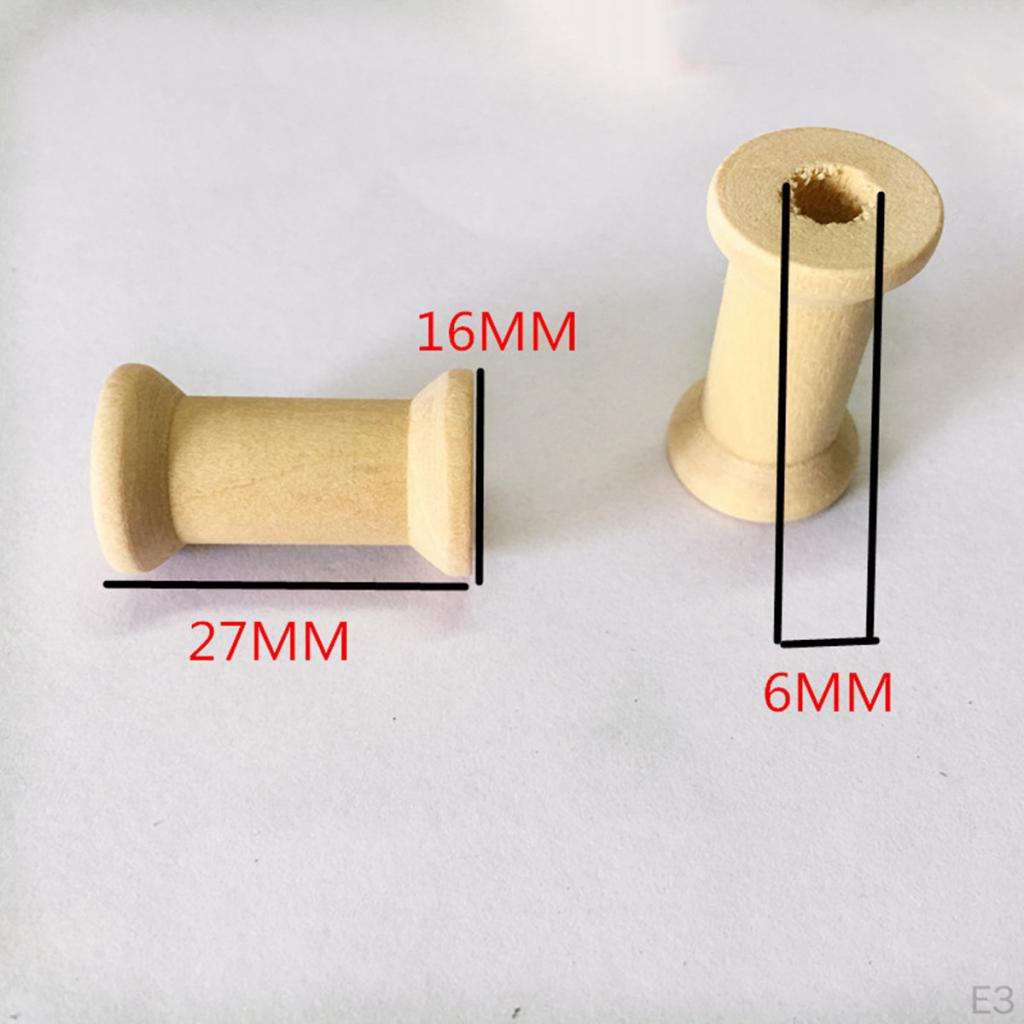 50 деревянных пустых катушек с нитками для швейной катушки