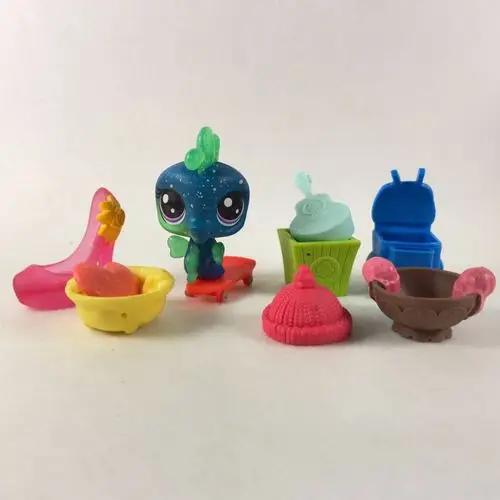 Hasbro Littlest Pet Shop Мультяшная Q-версия Животное Мини-подставки Котенок с короткой шерстью Собака Милый Большеглазый Детские Фигурки Игрушка