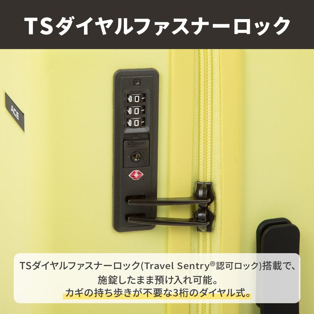 Ace Suitcase S Size 1 Night 2 Days 2 Nights 3 Days 33L With Folding Drink Holder Side Hook Carry Case Carry Bag Bevel Carry-on 3.2kg No.05681