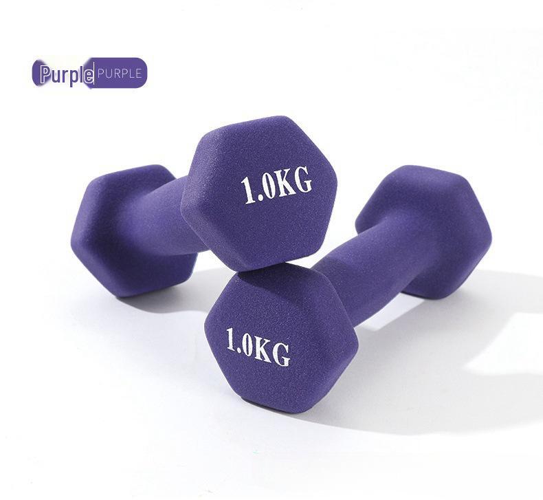 Colorful Plastisol Dumbbells - Beginner Fitness Equipment for Yoga, Slim Arms, and Weight Loss for Students and Young Girls