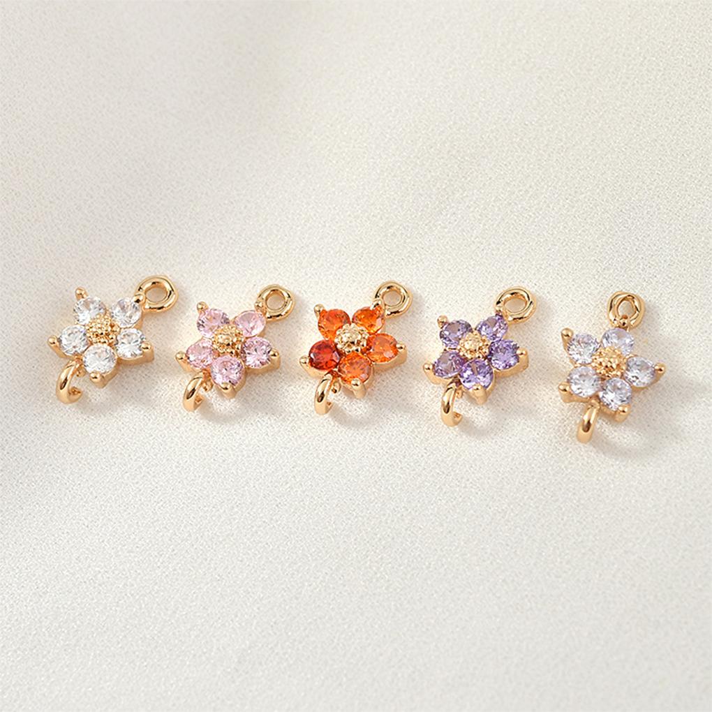 Ожерелье с подвеской в виде цветка из циркония, сделай сам, изящные подвески, ювелирные изделия, рукоделие, фурнитура для заколки, браслета, броши