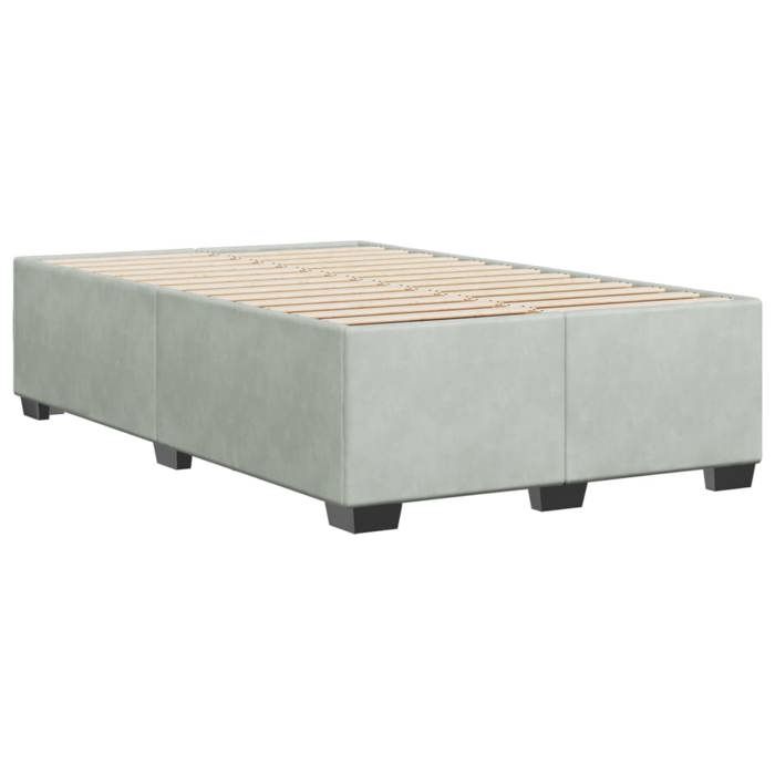 VidaXL Cadre de lit sans matelas gris clair 120x200 cm velours 3284625