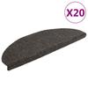Self Adhesive Stair Treads 20 pcs 65 x 21 x 4 cm Anthracite Gray Semi Round Large