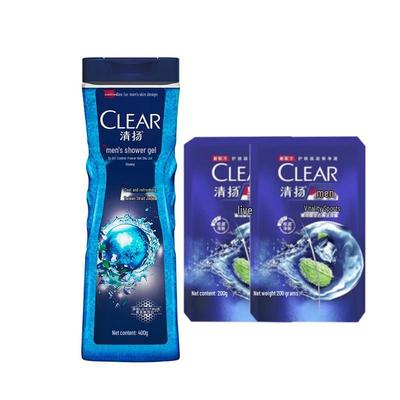 Набор геля для душа и шампуня Clear Men для контроля жирности и охлаждения