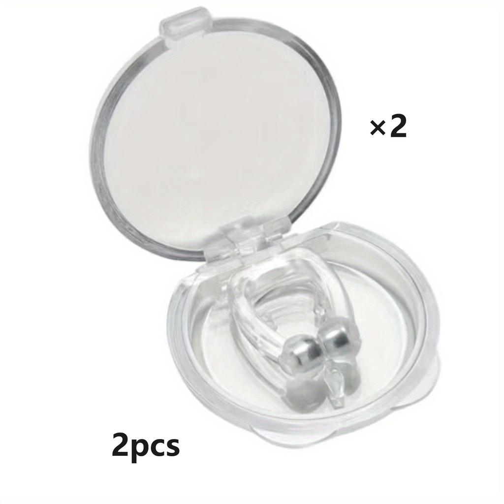 1 шт./2 шт. магнитный зажим для носа против храпа, улучшает качество сна и легко дышит ночью с помощью компактного устройства и футляра