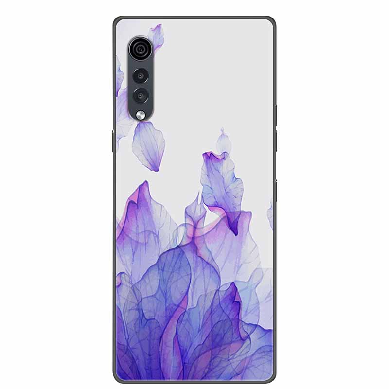 Для телефона LG Velvet Роскошный Чехол Черный Мягкий Силикон ТПУ Задняя Крышка для LGVelvet 5G Funda LMG910EMW Защитный Колпачок Capa Мультяшный Coque