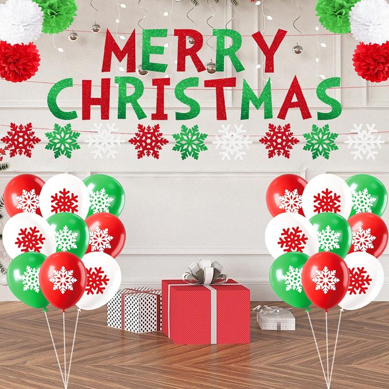 Christmas Balloon Garland Arch Kit Red Green Confetti Balloons Christmas Party Decor Xmas Decorative Background New Year 2026