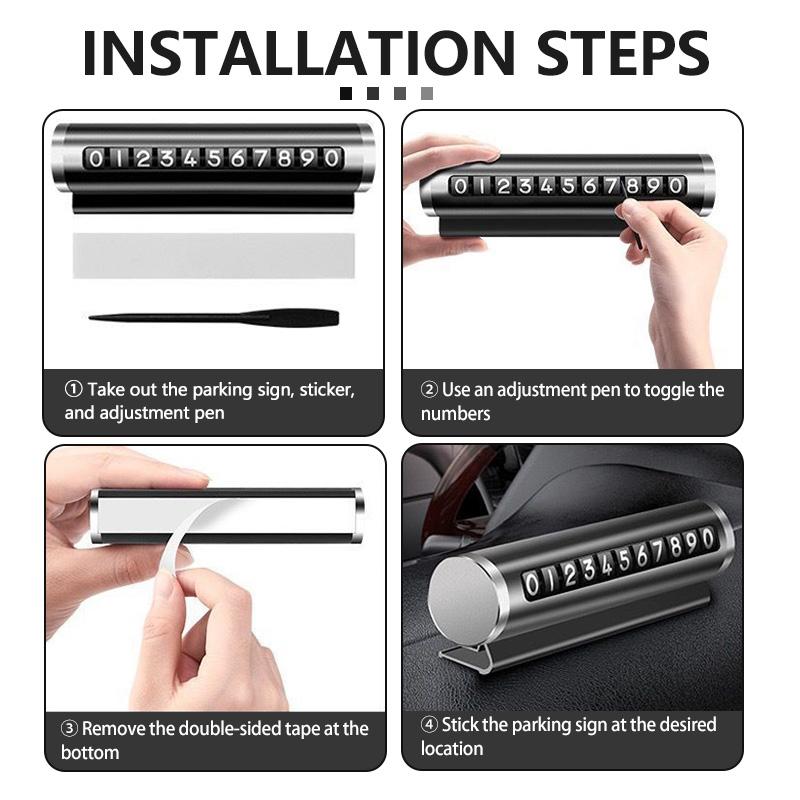 Metal Car Temporary Parking Card Rotate Phone Number Plate Auto Accessories For Opel OPC Astra J H G K Insignia Corsa D B E YC4
