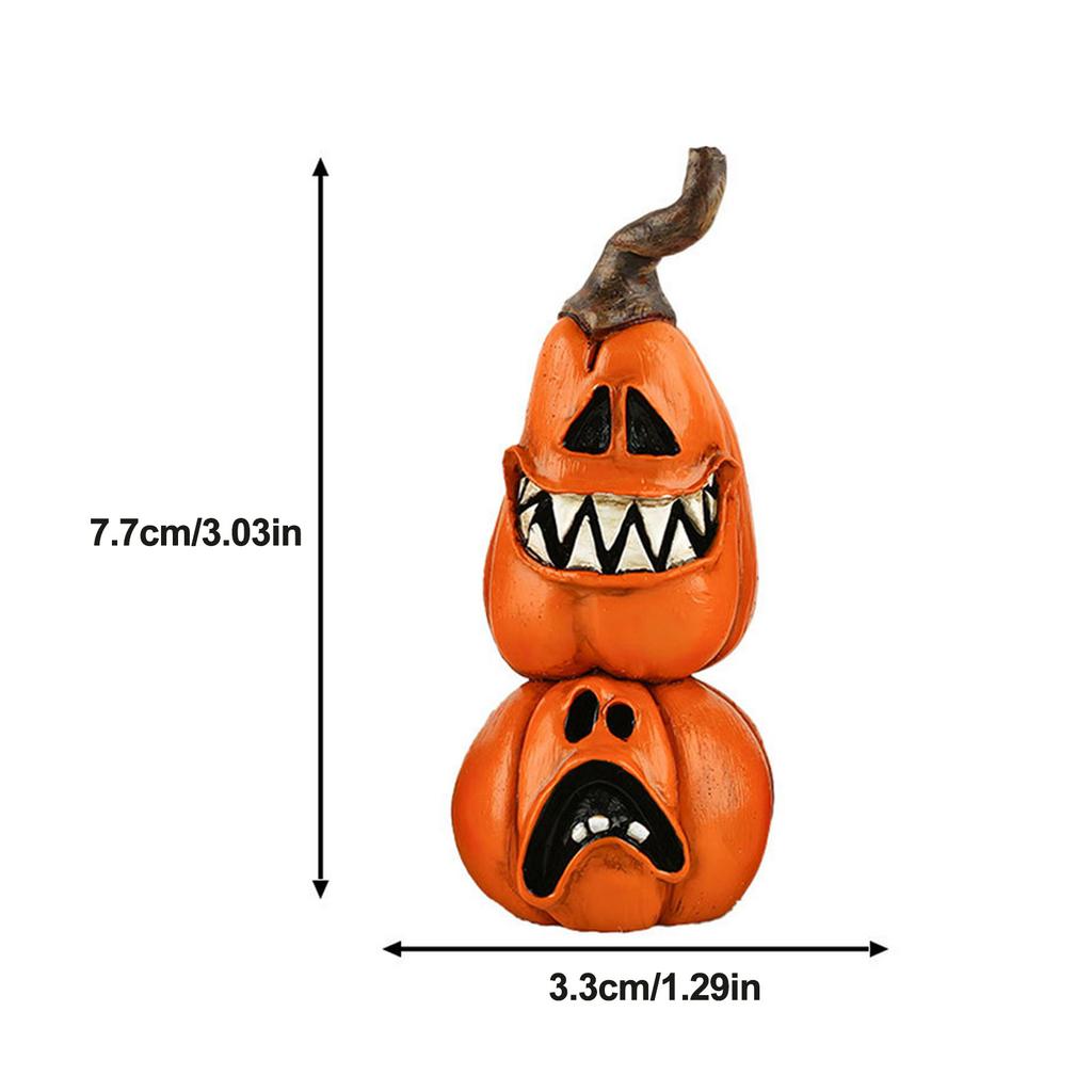 Halloween Desktop Ornaments Cartoon Resin Crafts Pumpkin Ghost Witch Figurines Home Decoration Atmosphere Layout Ornaments.