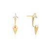 [Ania Haye] Triangle Cubic Zirconia 925 Silver Earrings / Ear Jacket E059-11G