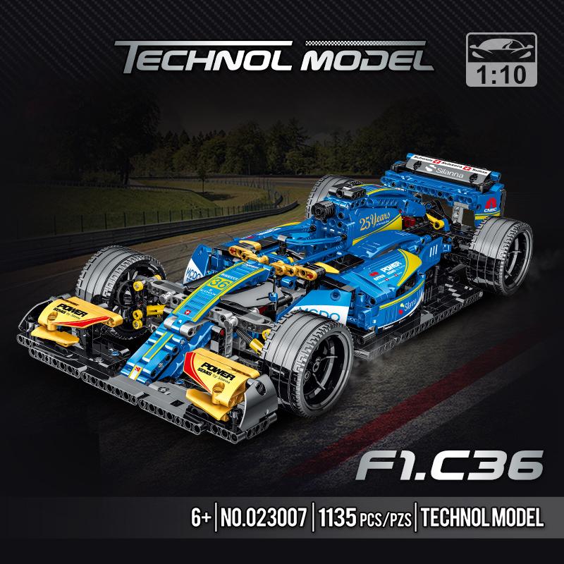 1135 деталей Технический гоночный автомобиль Строительные блоки MOC Набор моделей для детей и взрослых Крутая коллекционная игрушка Подарок