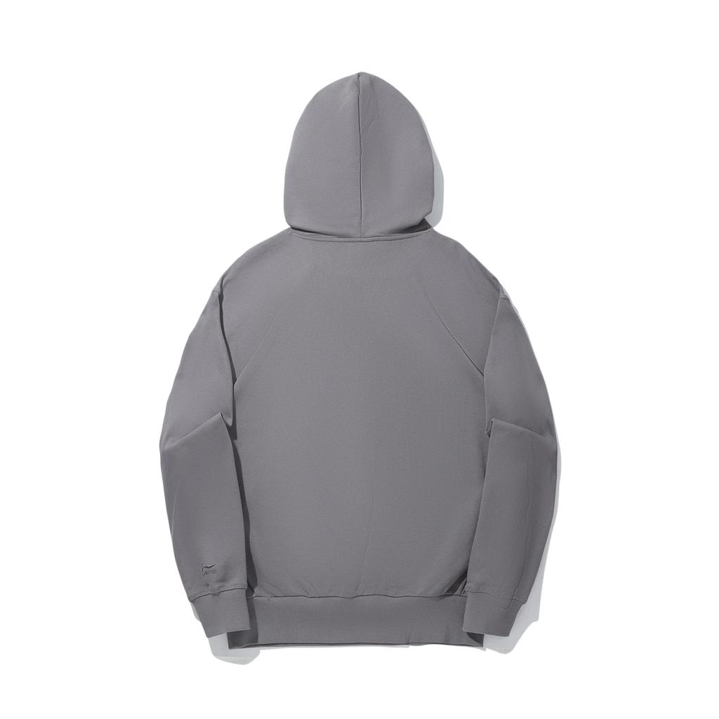 Li Ning Sweatshirts Unisex Smoky Ink Gray Hooded Moderate AWDVB17-3