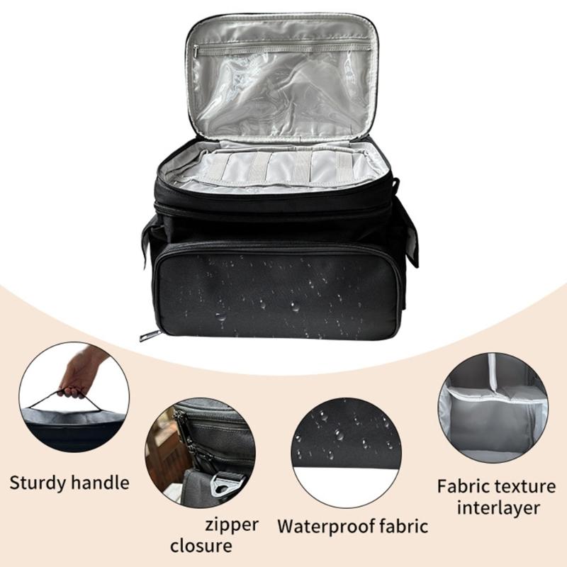 Двухслойный ящик для хранения швейных принадлежностей, водонепроницаемый, износостойкий тканевый органайзер для рукоделия с плечевыми ремнями