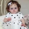 24'' 60cm Beautiful Reborn Dolls Maggi Soft Cloth Body Lifelike Princess Simulation Baby Doll with Handmade Rooted Curly Hair Baby Dolls Real Like Toy