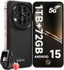 Oukitel Мобильный телефон WP200 Pro 5G 72 ГБ + 1 ТБ 6,7" FHD+ 8800 мАч 108 МП Android 15 NFC GPS с наушниками/умными часами