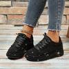 2025 New Rhinestone Thick Bottom Casual Sneakers Women Full Drill Muffin Shoes Rhinestone Single Shoes