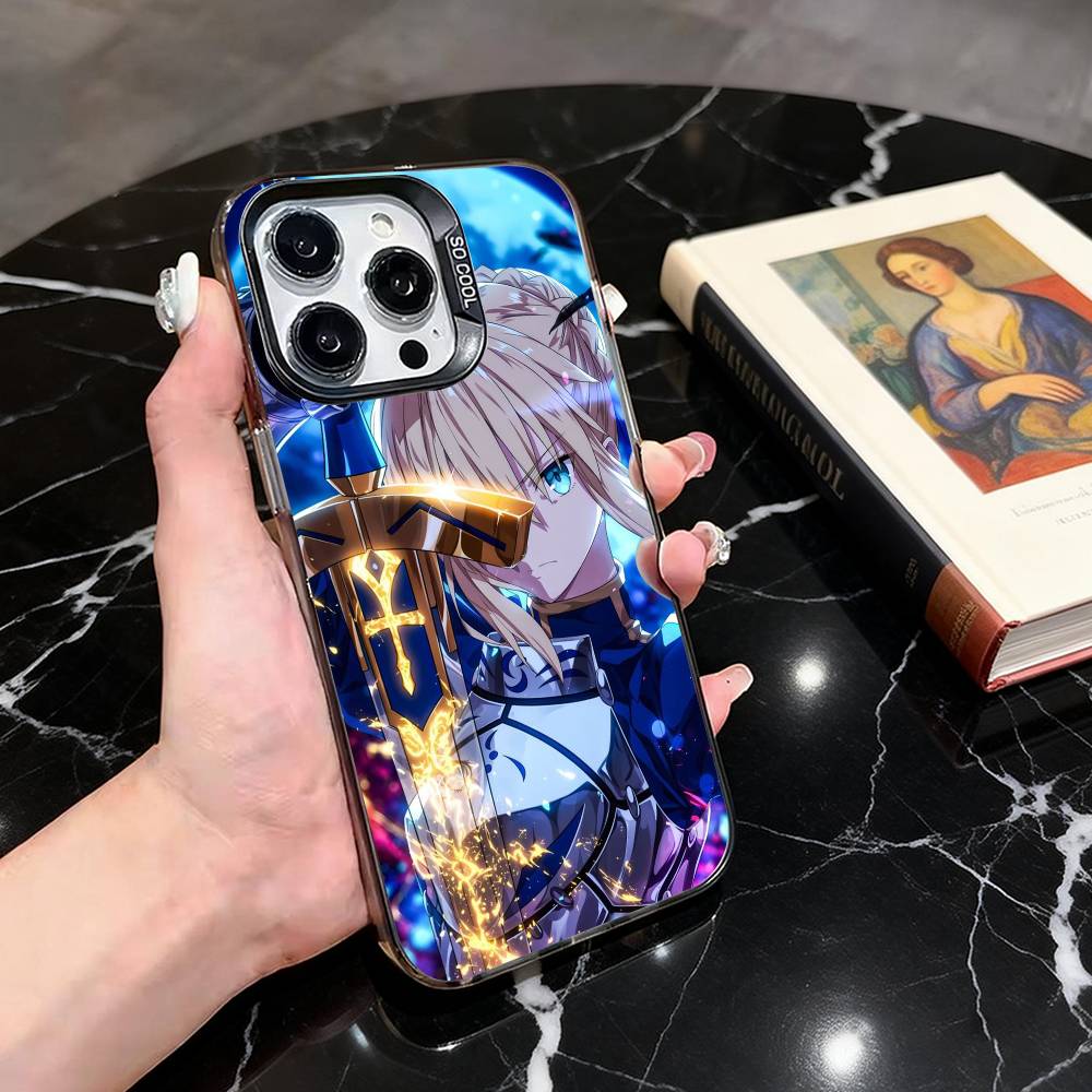 Чехол для телефона Fate Z-zero Stay Night крутой S-Saber Для iPhone 17,16,15,14,13,12,11 Plus,Pro Max,Цветной Посеребренный Внутренний Чехол