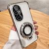 Ударопрочный прозрачный магнитный чехол-подставка для Honor 200 100 90 80 70 60 50 Pro Мягкая силиконовая защитная задняя крышка для камеры