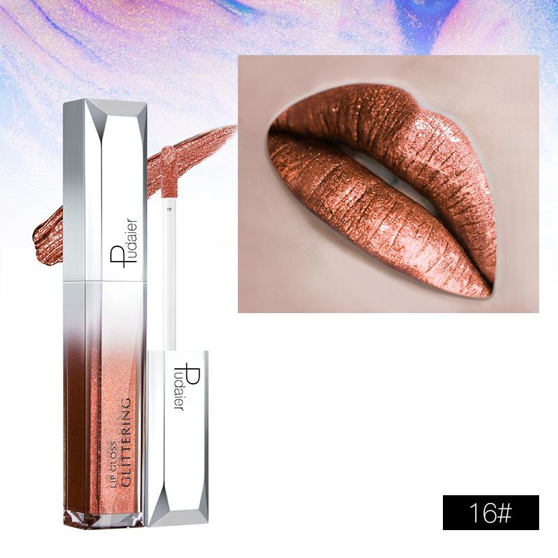 Pudaier Жемчужная увлажняющая глазурь для губ Star Glitter Lip Gloss Lipstick